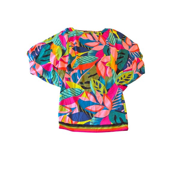 Trina Turk Womens S/P Multicolored Tropical Print Poolside Tunic Lounge Resort - Picture 4 of 4